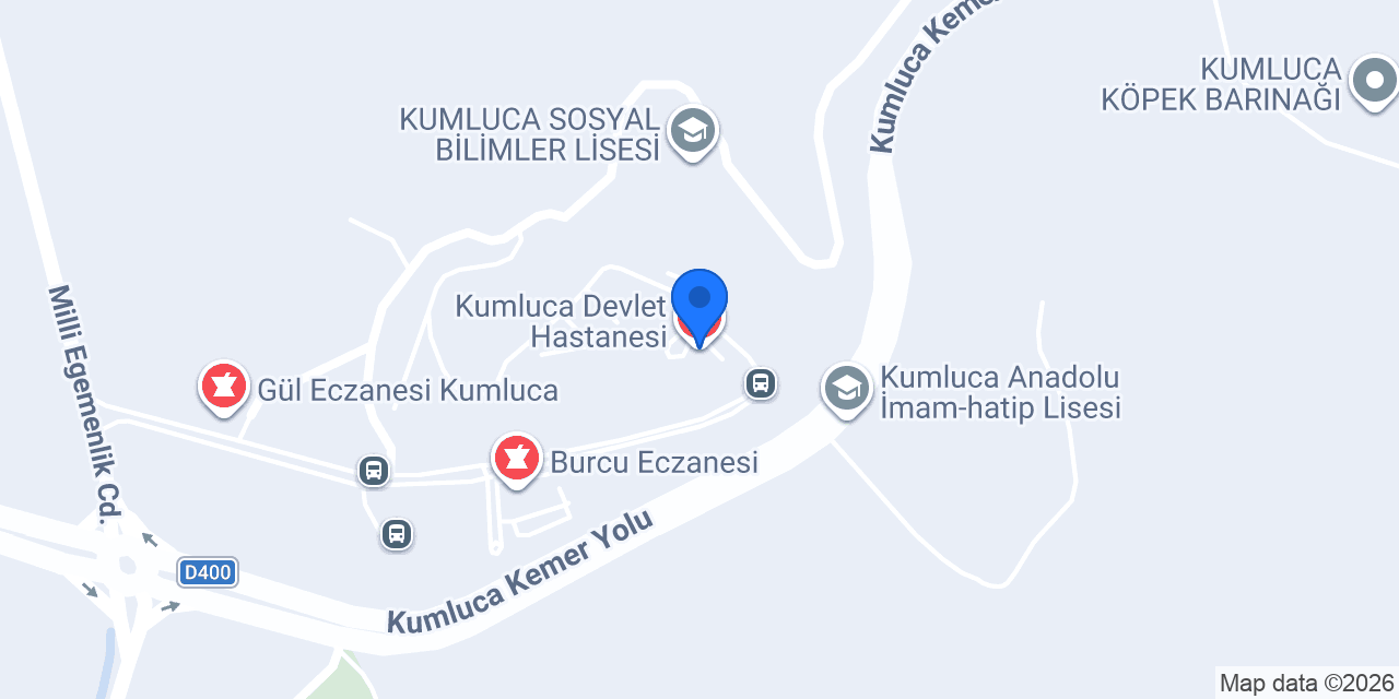 Kumluca Devlet Hastanesi konumu