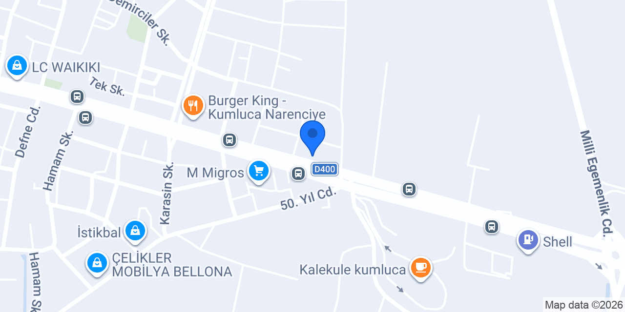 Kumluca AVM konumu