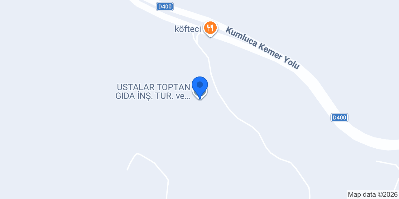 USTALAR TOPTAN GIDA İNŞ. TUR. ve TİC. LTD. ŞTİ. konumu