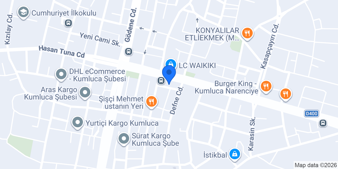 Kumluca Çilingir Anahtar konumu