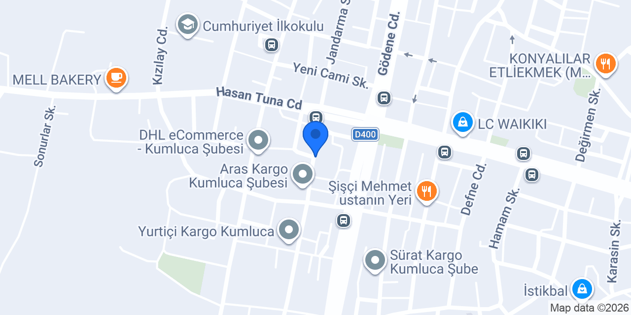 Anıl Bey Fast Food konumu