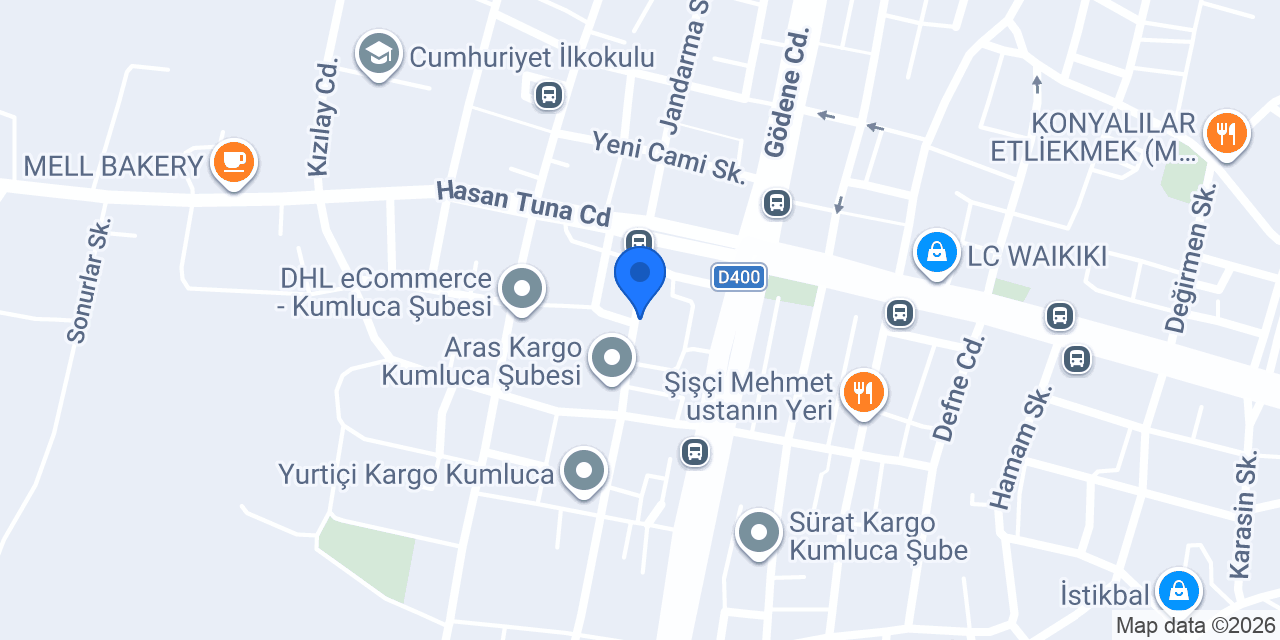 Çiçeksenle Kumluca konumu