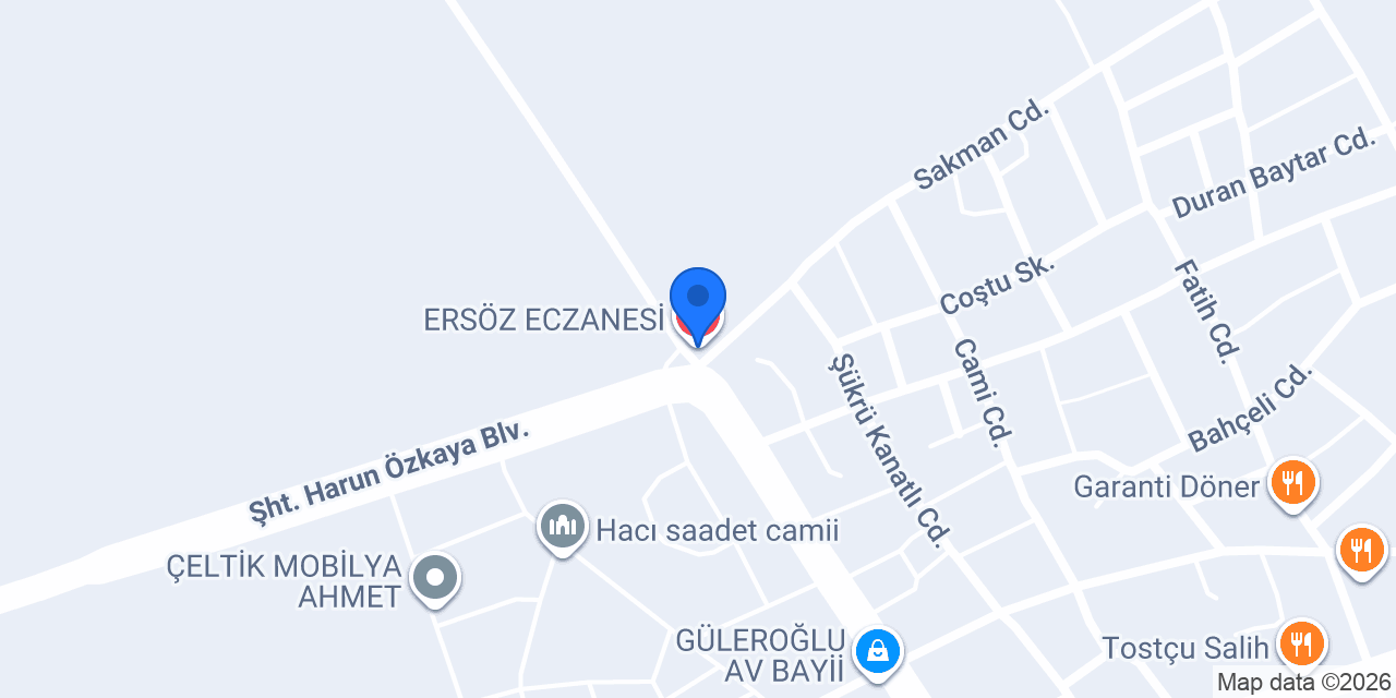 ERSÖZ ECZANESİ konumu