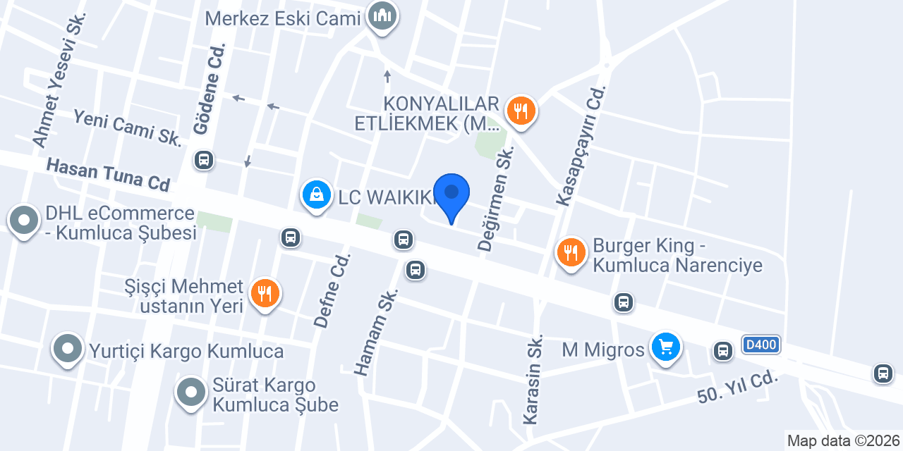 Acar Sigorta Kumluca konumu