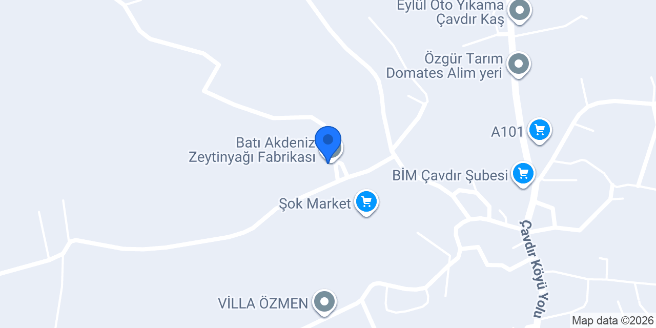 Batı Akdeniz Zeytinyağı Fabrikası konumu