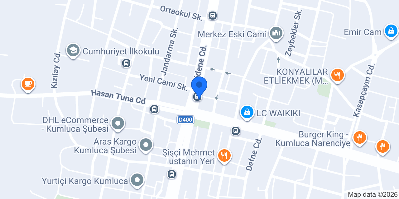 Yapı Kredi - Kumluca Şubesi konumu