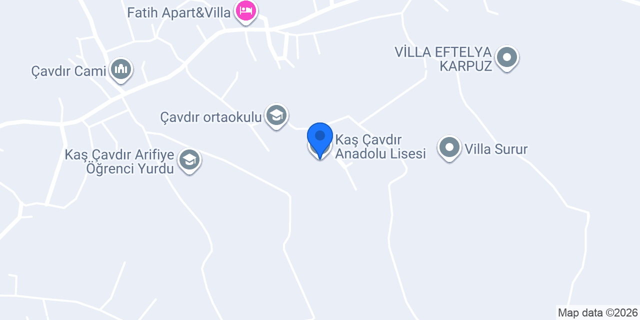 Kaş Çavdır Anadolu Lisesi konumu