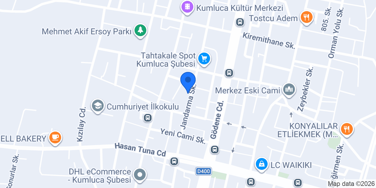 Mercan Av Market konumu