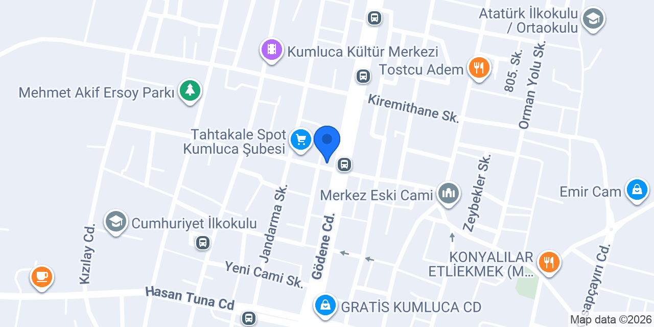Dolunay İnternet Kafe Kumluca konumu