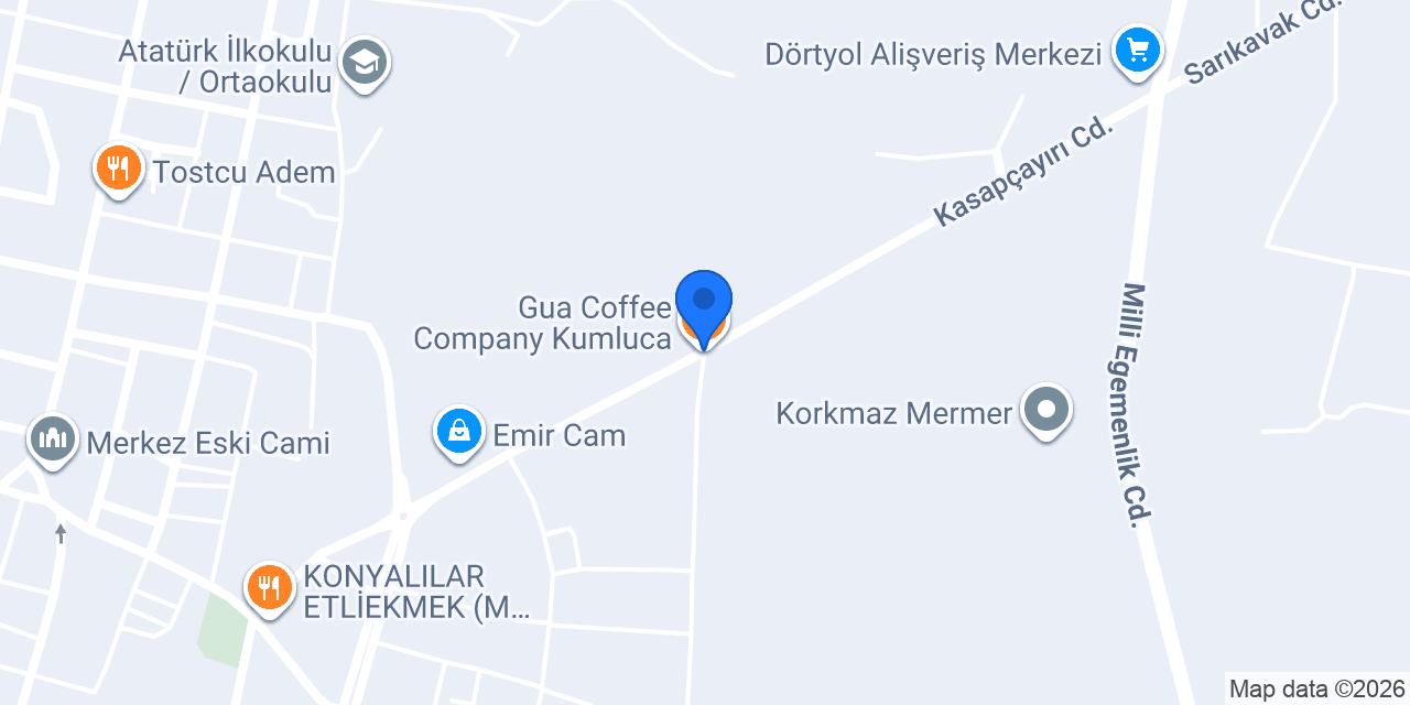 Gua Coffee Company Kumluca konumu