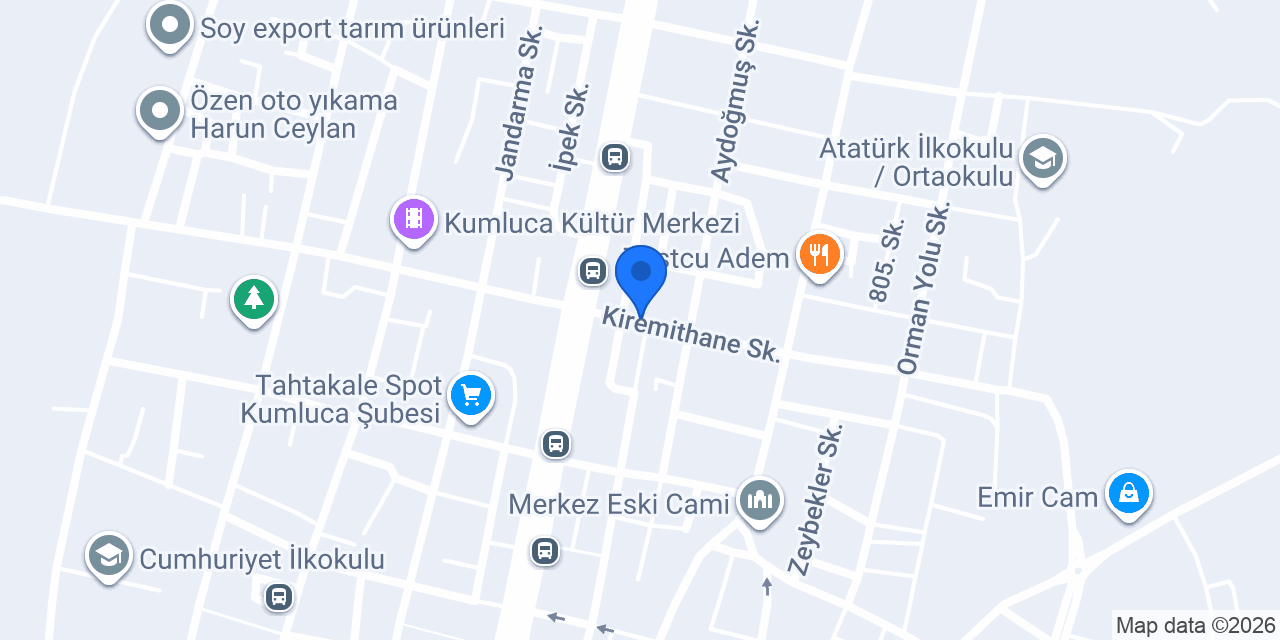UÇAR EMLAK KUMLUCA konumu