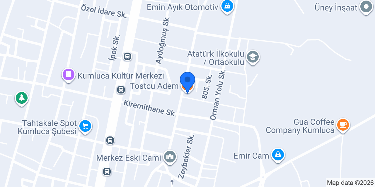 Tostcu Adem konumu