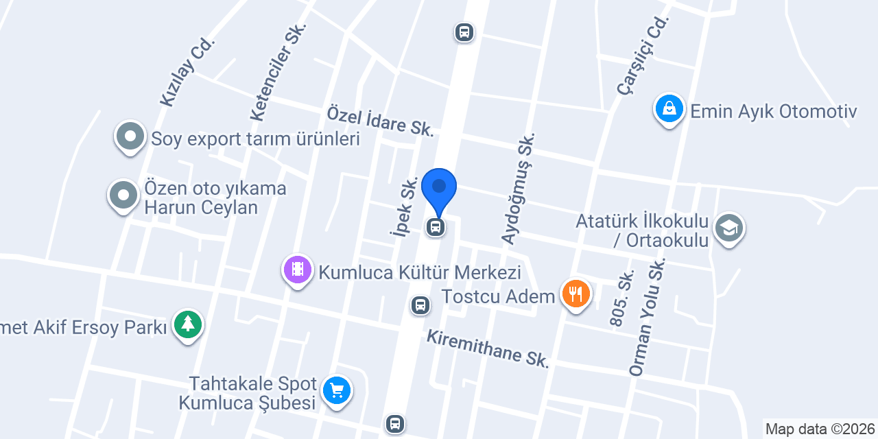 Hatay Aile Döner KUMLUCA konumu