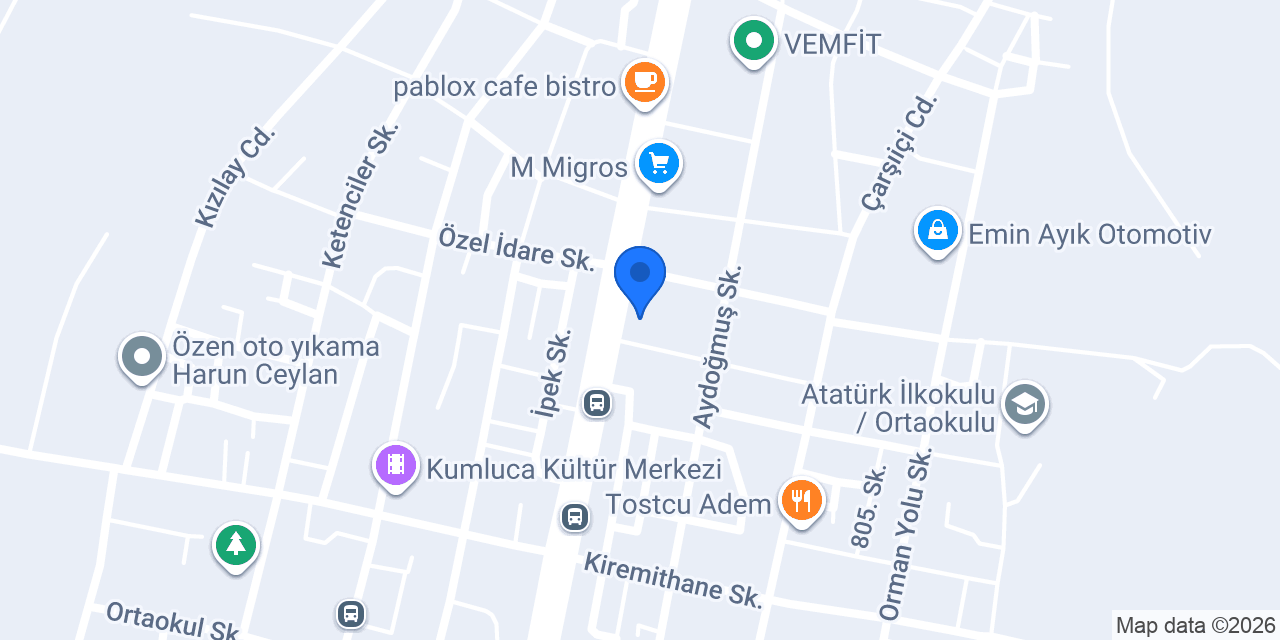 Duru Grup Kumluca Şube konumu