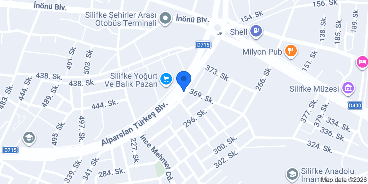 TOKAT YILDIZI SİLİFKE konumu