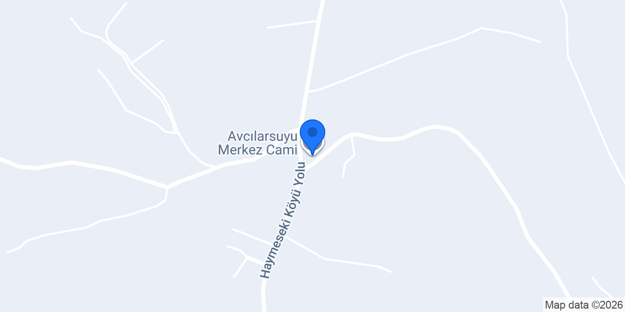 Avcılarsuyu Merkez Cami konumu