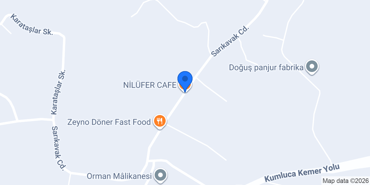 NİLÜFER CAFE konumu
