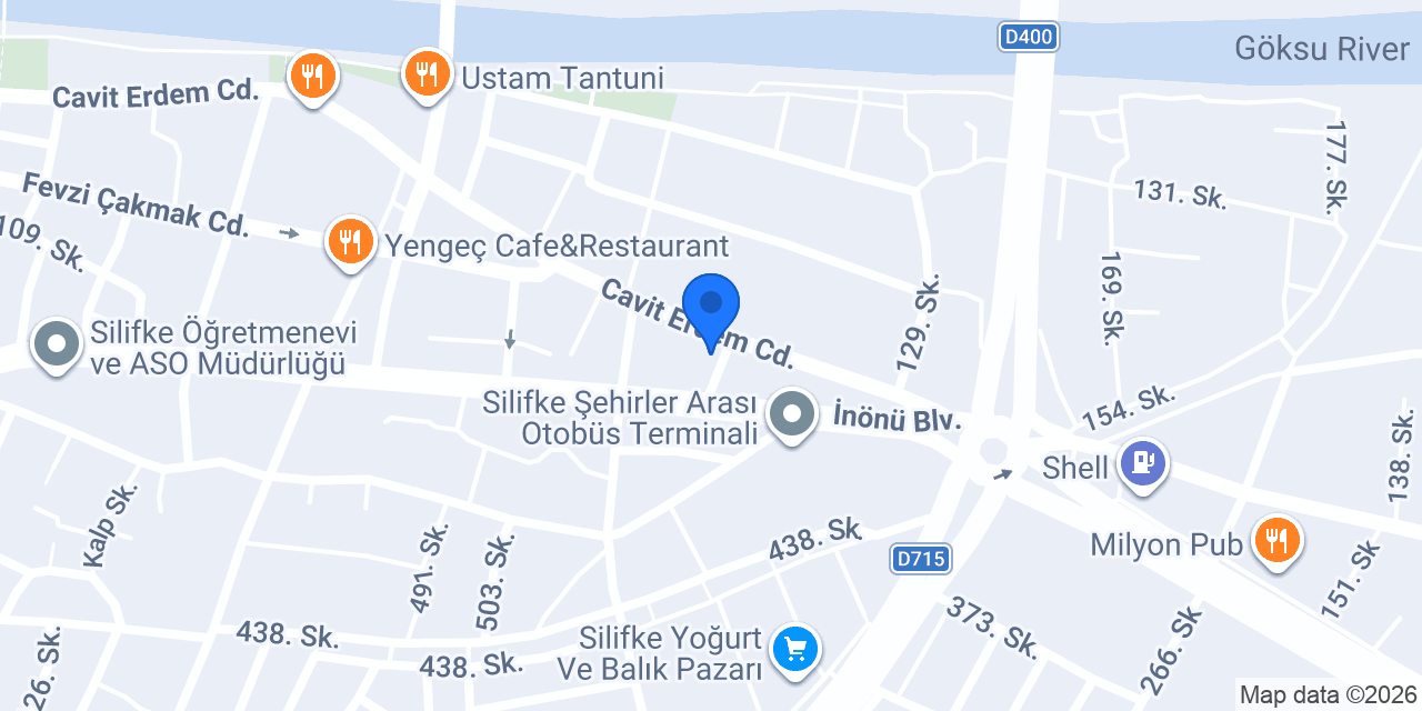 Damak Künefe Baklava Salonu konumu