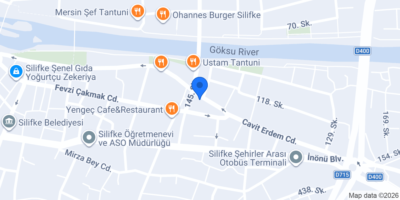 SİLİFKE OTO KİRALAMA konumu