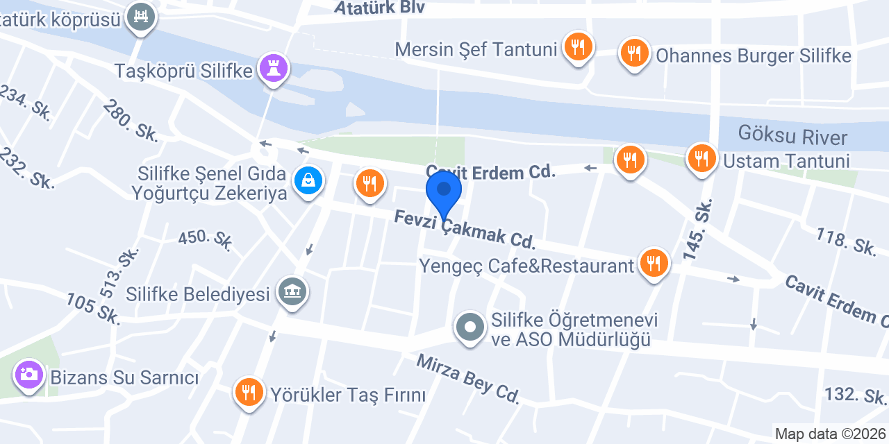 Silifke İlçe Milli Eğitim Müdürlüğü konumu