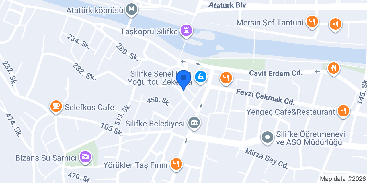 Silifke İçel Sürücü Kursu konumu
