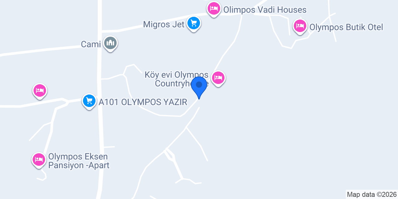 Olympos Camping & Turkuaz Apart Evleri konumu