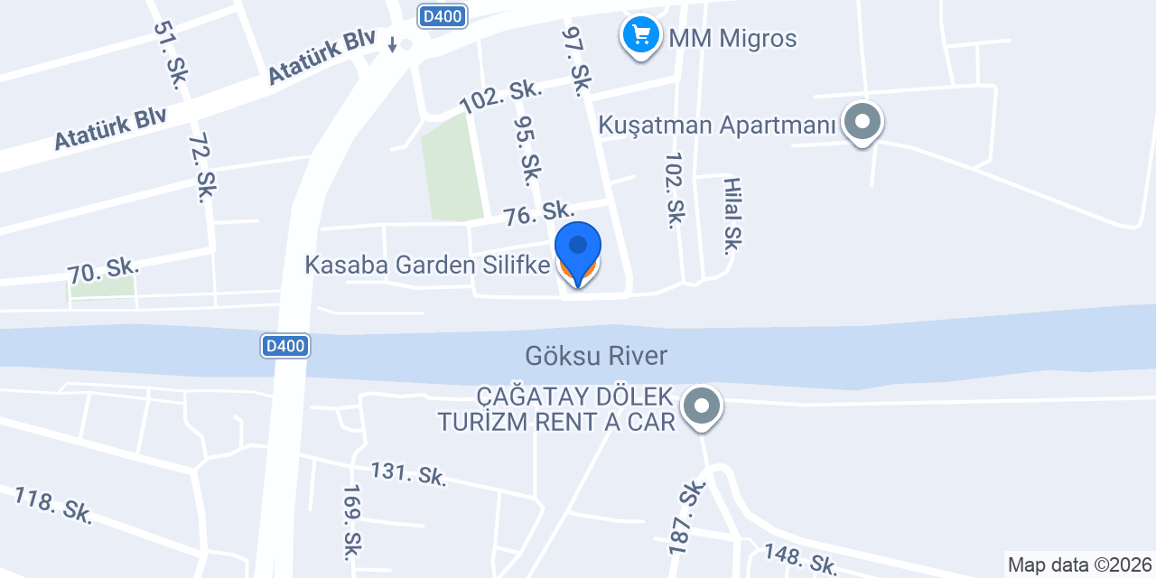 Kasaba Garden Silifke konumu