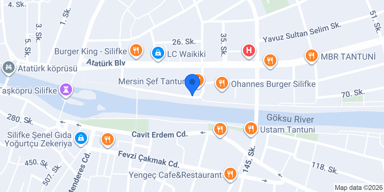 Blue tree cafe silifke konumu