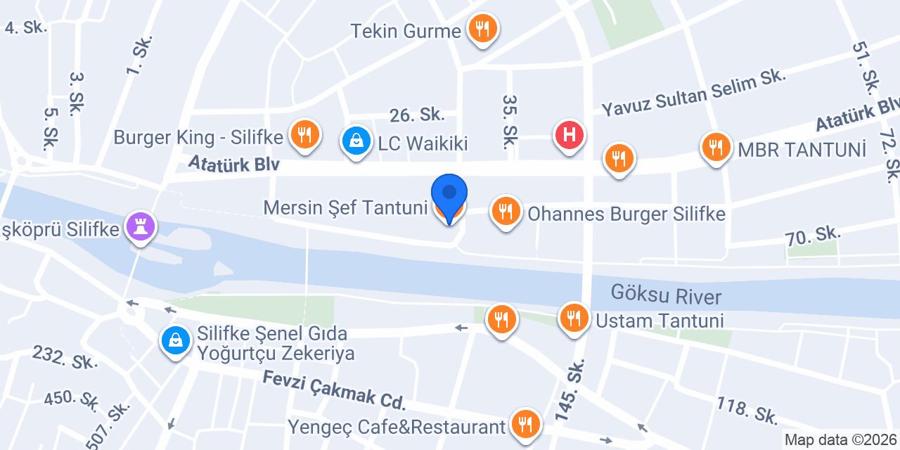 Mersin Şef Tantuni konumu