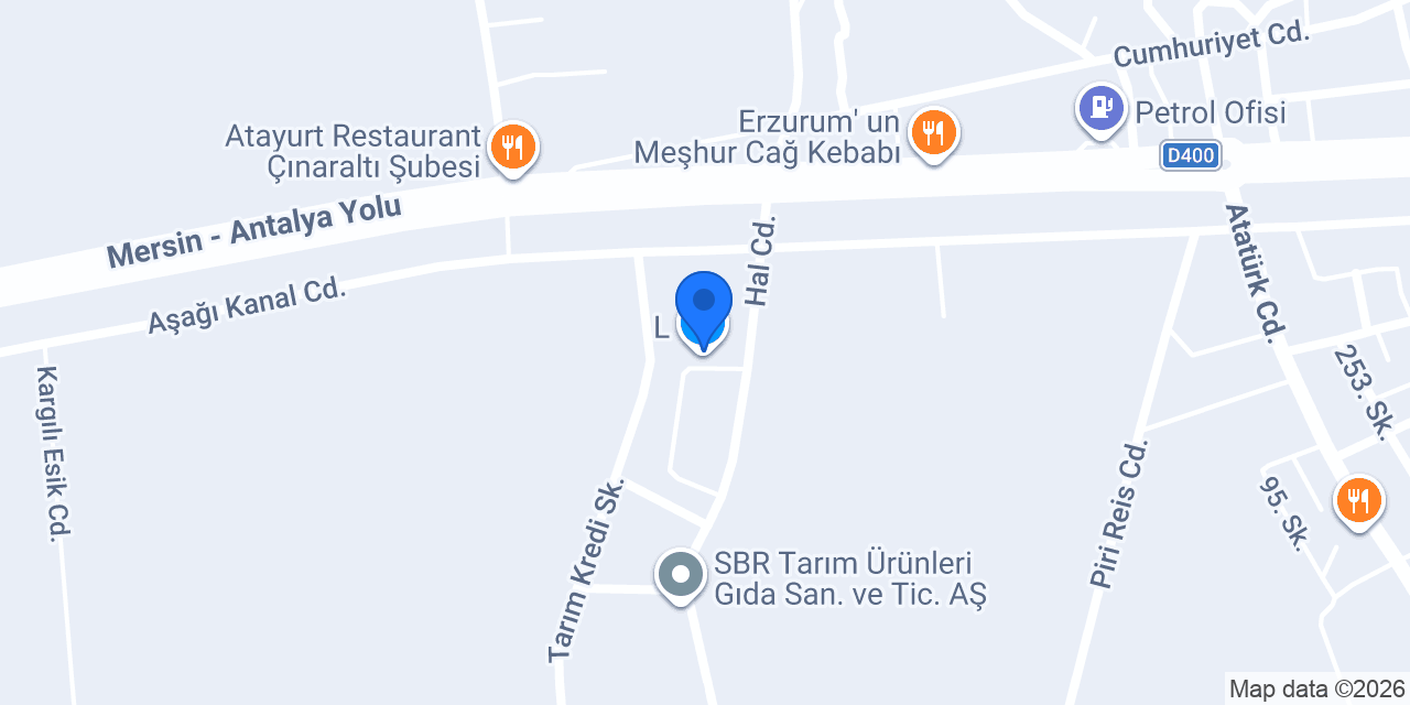 Kaynar Tarım Ticaret konumu