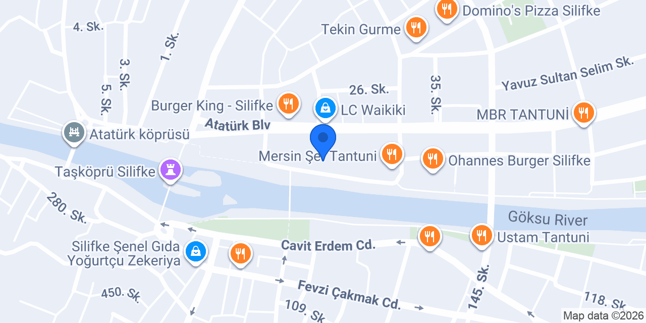 B&G Store | Silifke Cadde konumu