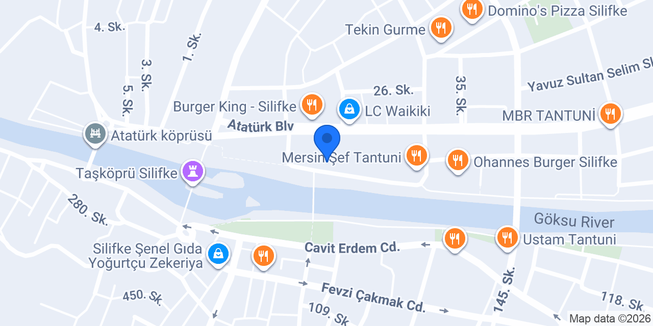Caribou Coffee Mersin Silifke konumu