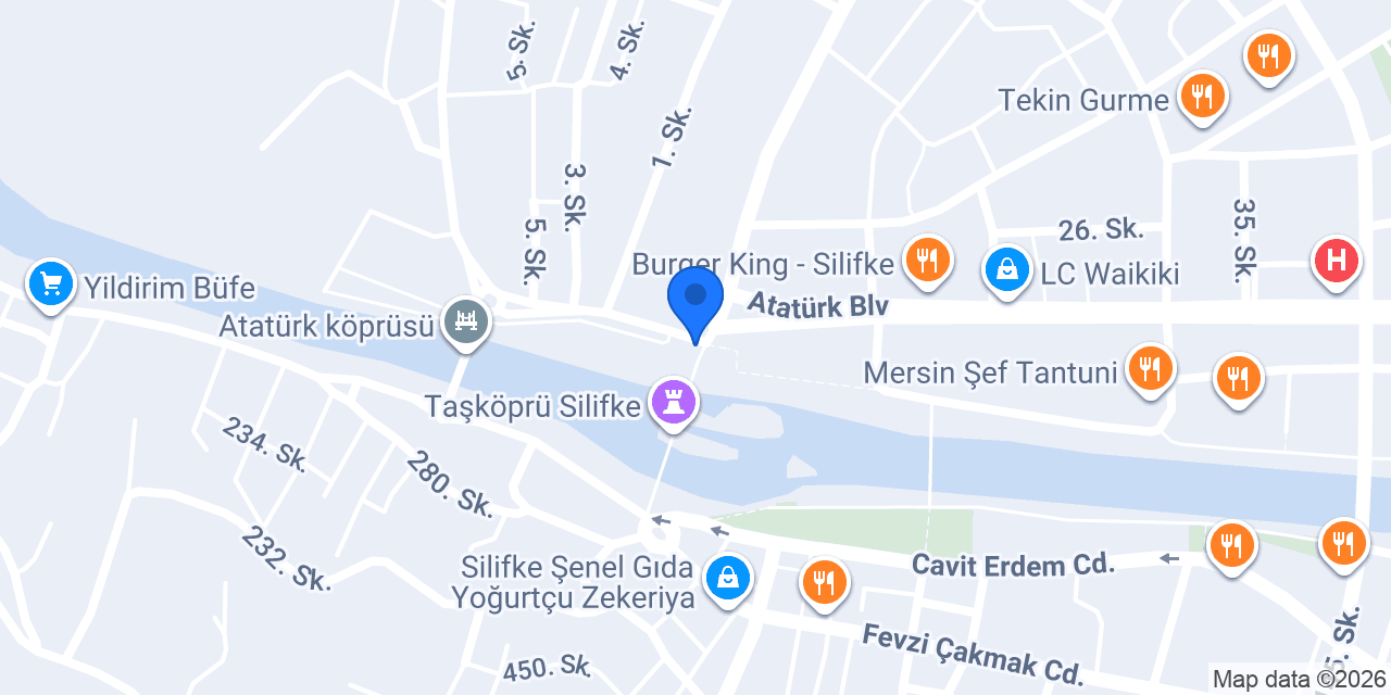 Silifke Taksi konumu