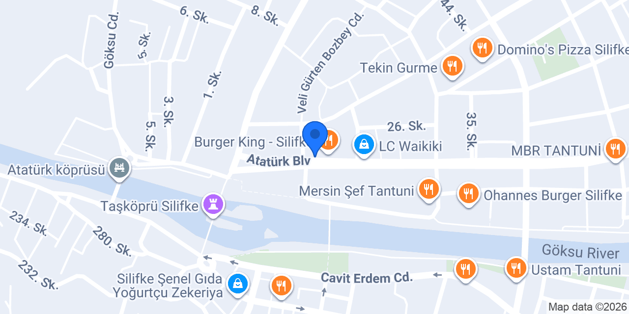 Özkaymak Pastanesi konumu