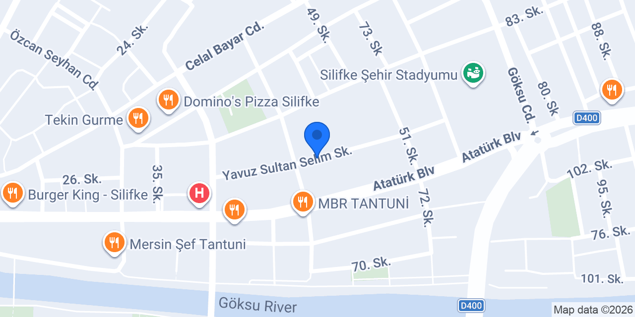 Damak döner silifke konumu