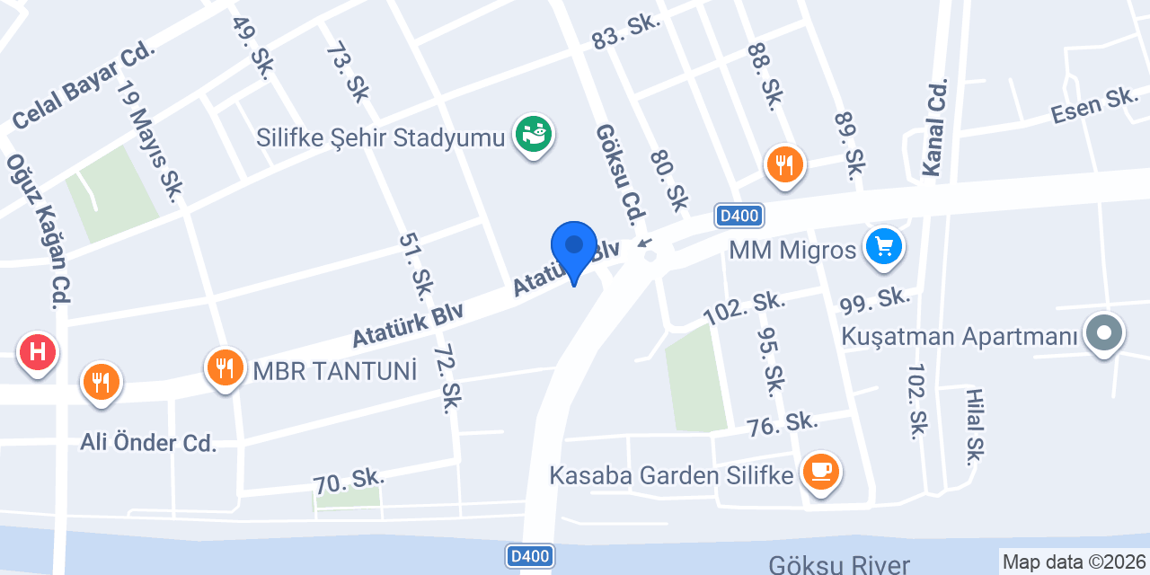 Pilot Garage Silifke Oto Ekspertiz konumu