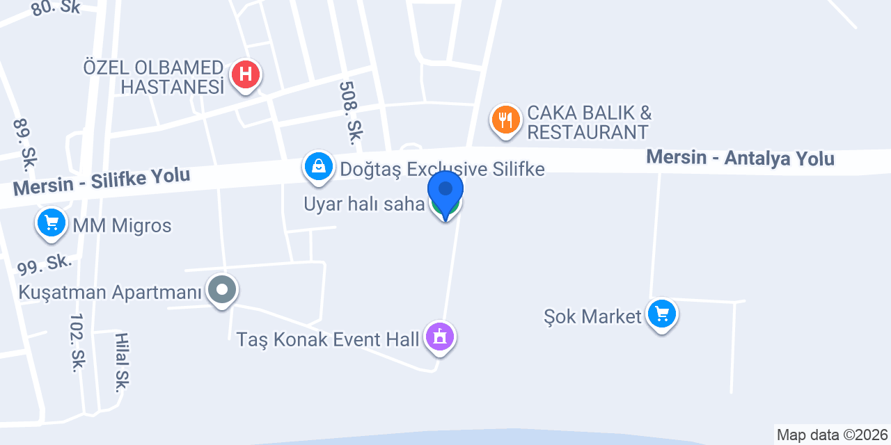 Uyar halı saha konumu