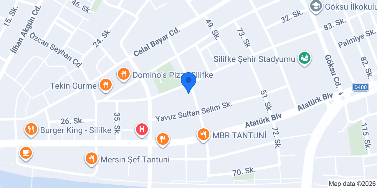 Kılınç unlu mamulleri konumu