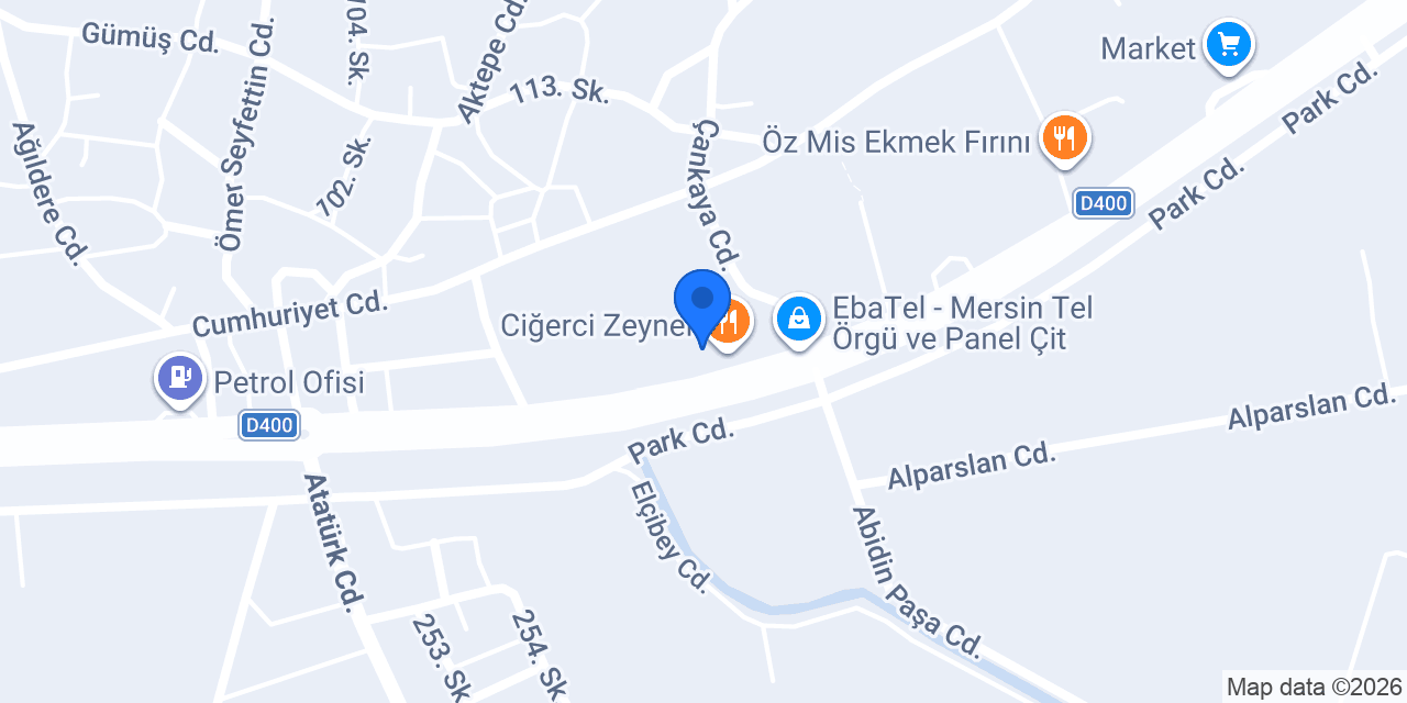 Cesur Oto Elektrik konumu