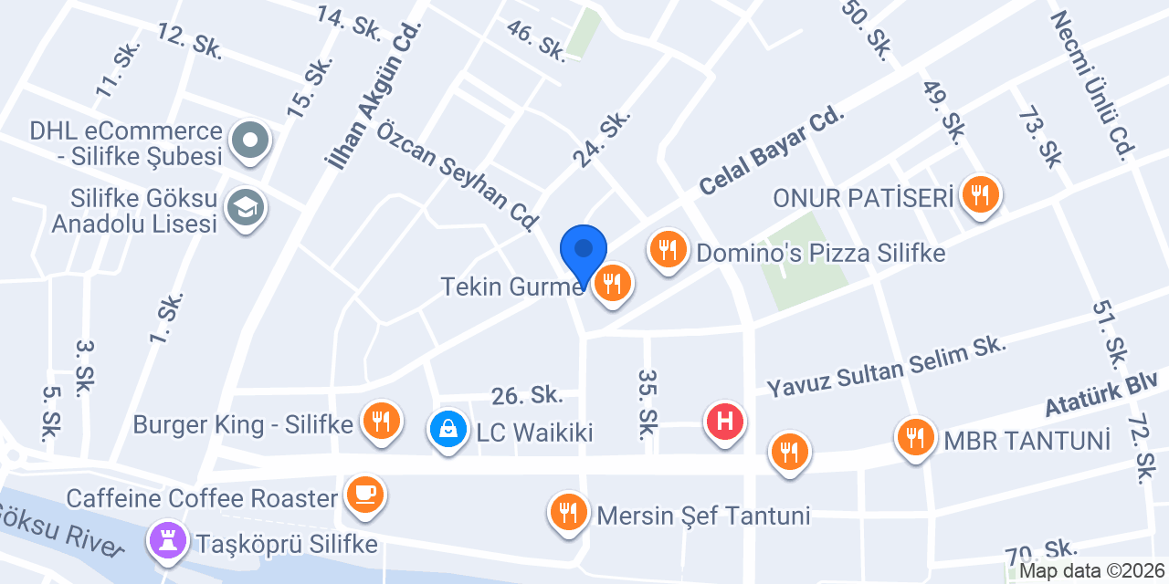 Silifke Salı Pazarı konumu