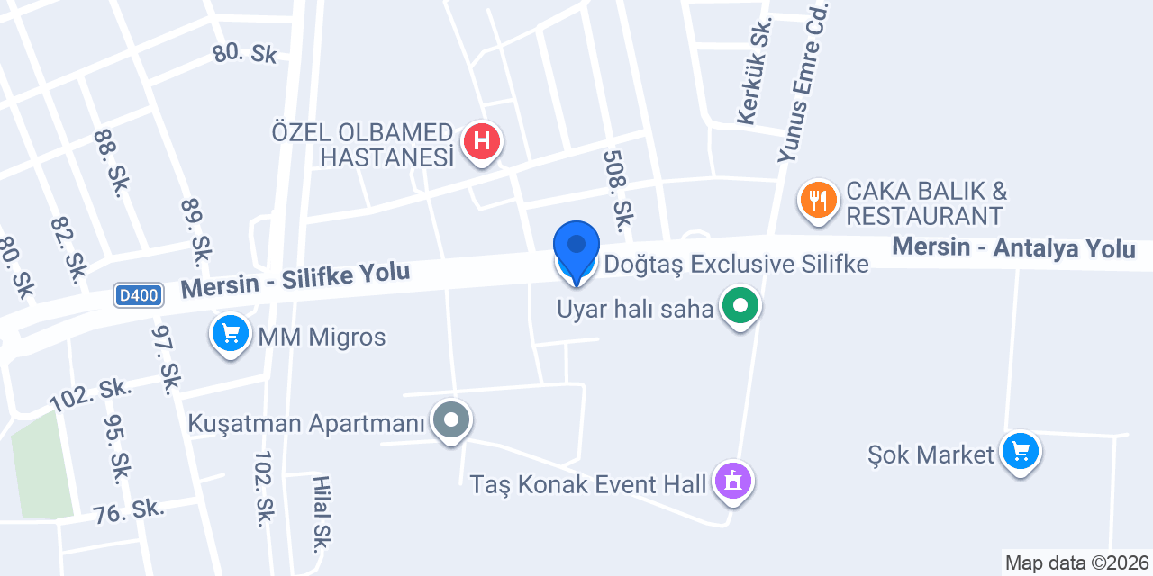 Doğtaş Exclusive Silifke konumu