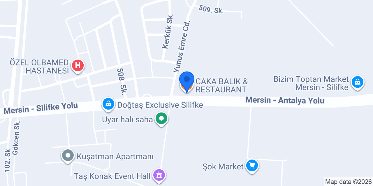 CAKA BALIK & RESTAURANT konumu