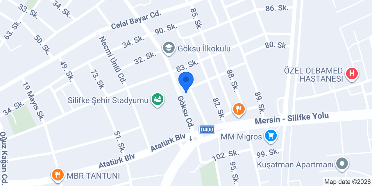 Azelya Çiçekçilik konumu