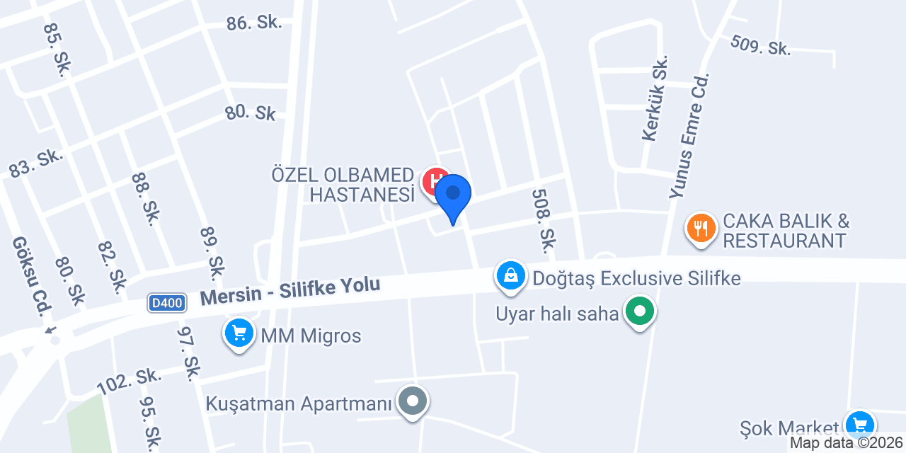 Yıldırım Optik Silifke konumu