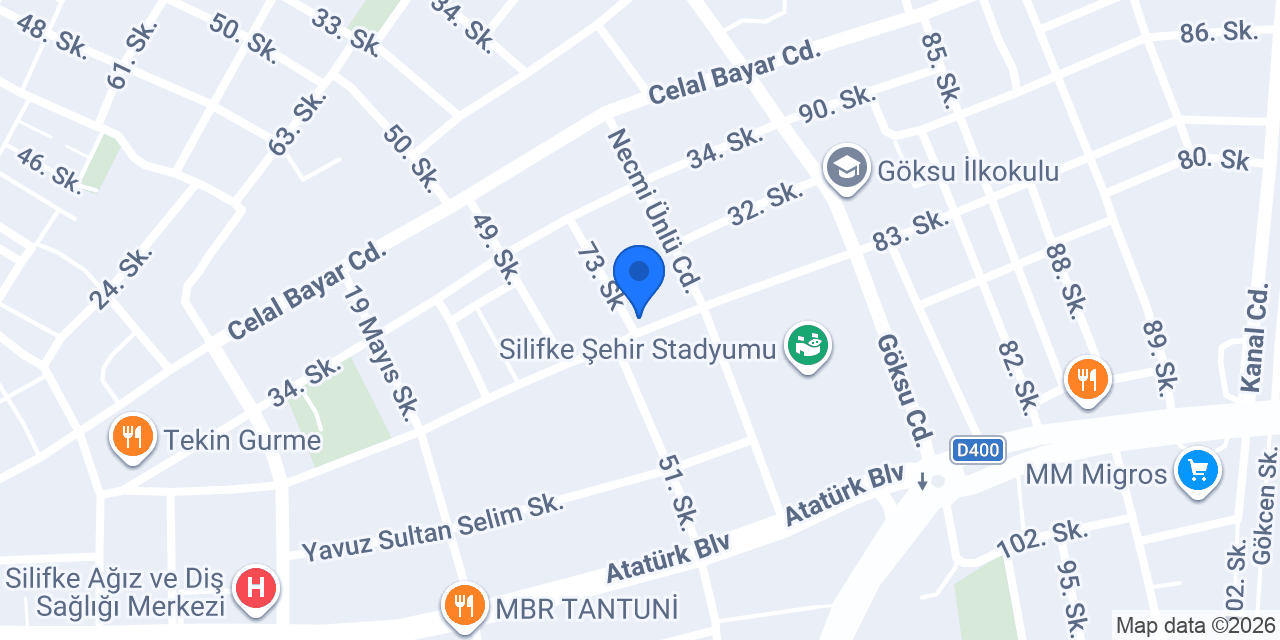 Çetin tesisat Silifke konumu