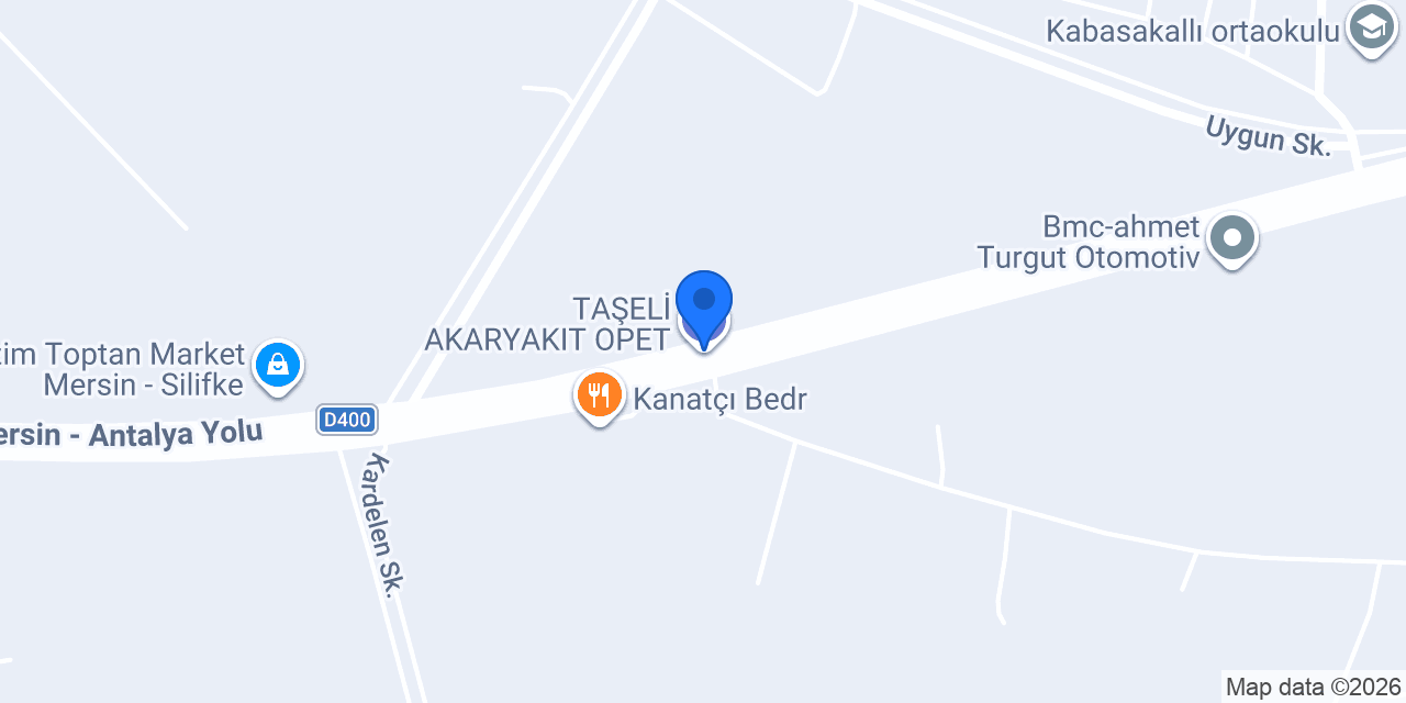 TAŞELİ AKARYAKIT OPET konumu