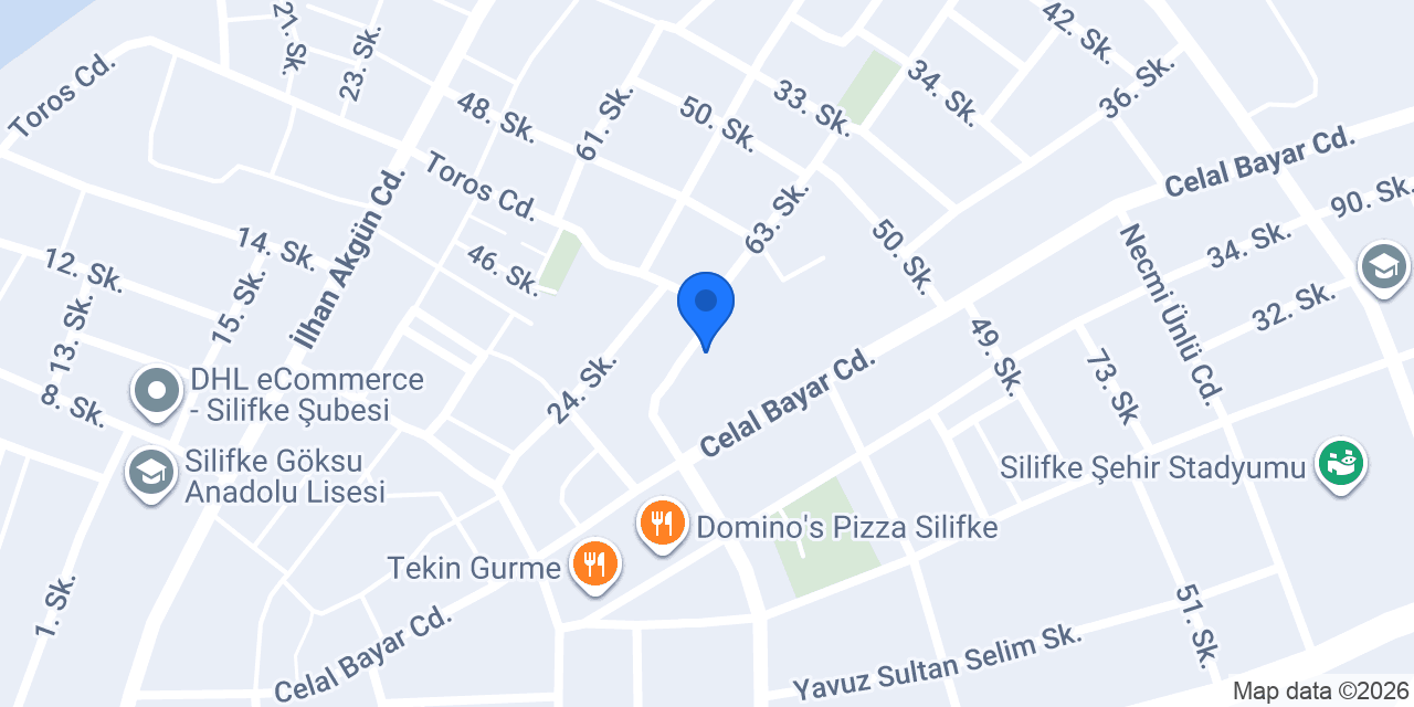 Silifke Yıldırım oto aksesuar konumu
