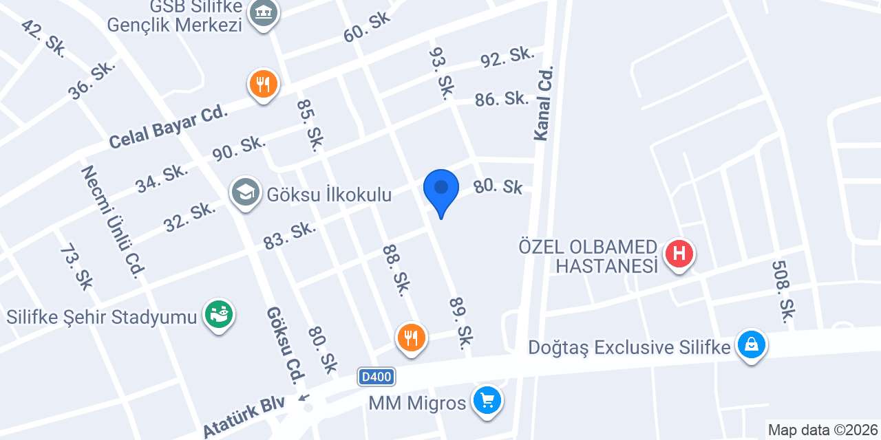 Eva Silifke Rent A Car konumu