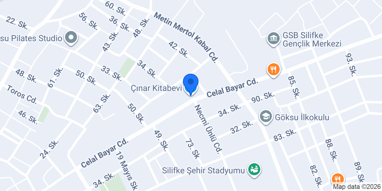 Çınar Kitabevi konumu