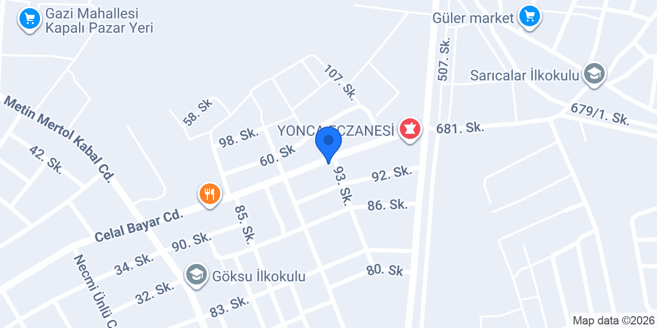 Meşhur Kornet Dondurma konumu